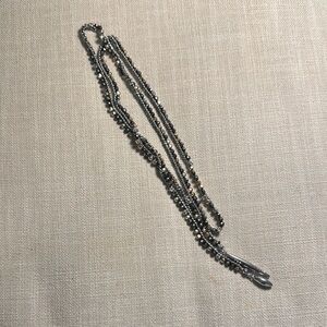 Stella & Dot Silver and Black Multi-Strand Necklace